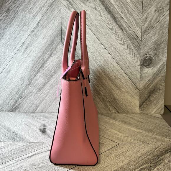 Kate Spade New York Womens Pink Melanie Textured PVC Crossbody Satchel Bag $359 - Picture 2 of 11